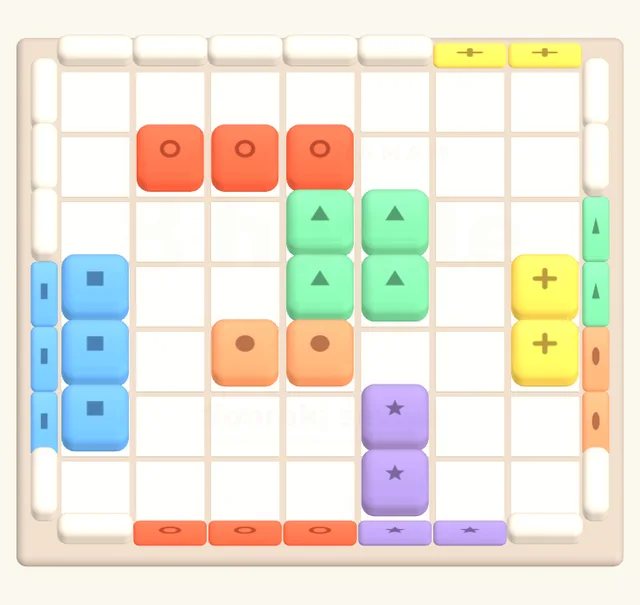Prototype: colored blocks and matching gates